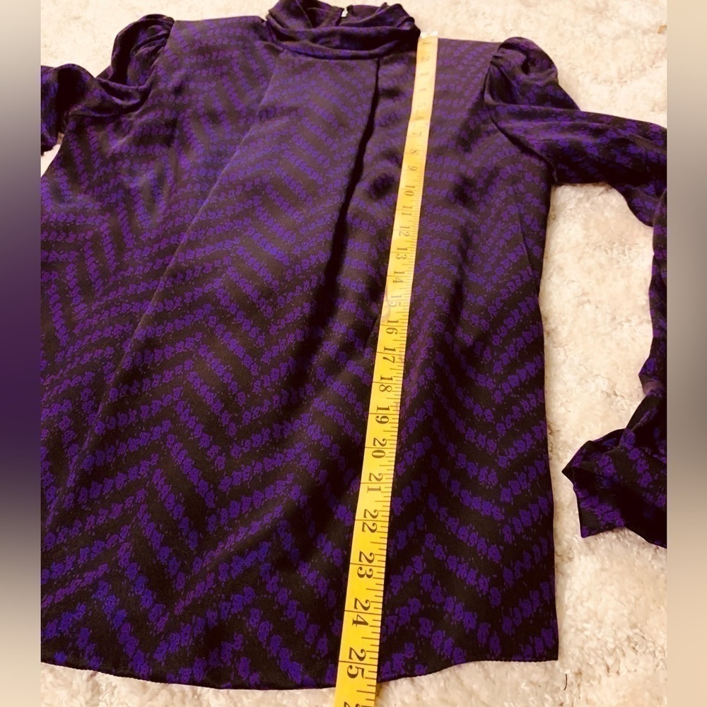Carolina Herrera 100% Silk Matching set Skirt, Jacket Belt Plum/Midnight - Picture 15 of 16